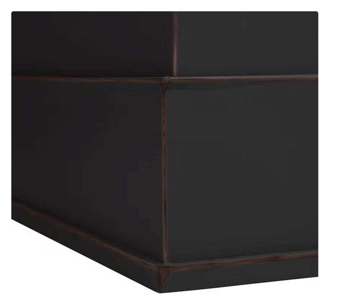 REGAL Pinie massiv Schwarz  - Schwarz/Bronzefarben, LIFESTYLE, Holz/Metall (117/238,5/46,5cm) - Livetastic