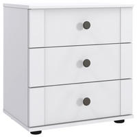 NACHTSCHRANK 52/58/38 cm  - Schwarz/Weiß, Trend, Holzwerkstoff/Kunststoff (52/58/38cm) - Boxxx