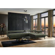 ECKSOFA in Chenille Olivgrün  305/224 cm  - Schwarz/Olivgrün, Design, Textil/Metall (305/224cm) - Dieter Knoll