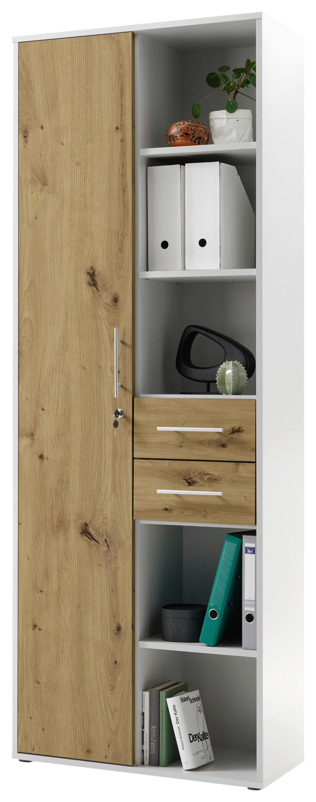AKTENSCHRANK Eiche Artisan  - Eiche Artisan, MODERN, Holzwerkstoff (80/216/35cm) - Carryhome