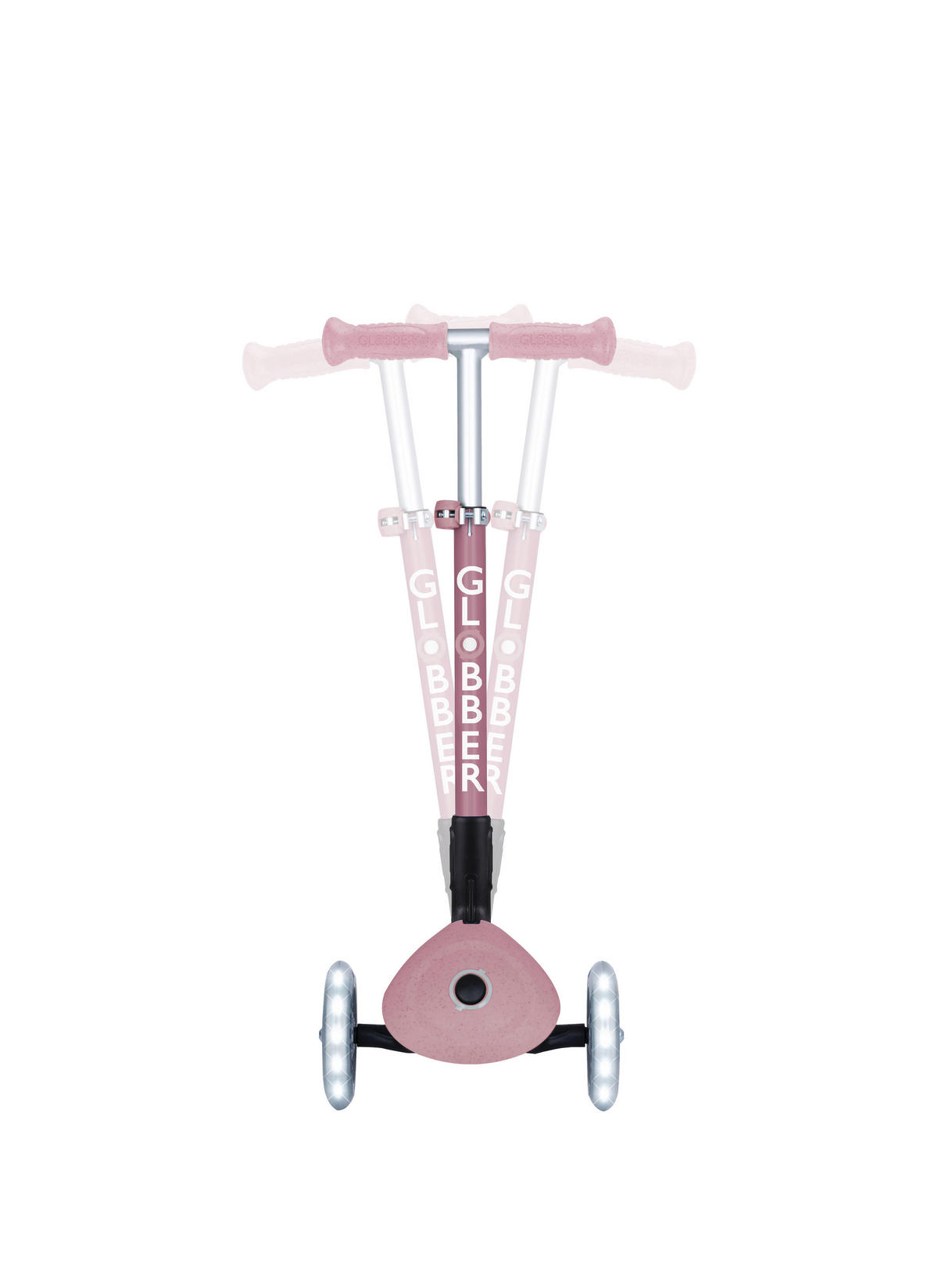 KINDERSCOOTER JUNIOR FOLDABLE LIGHTS ECO  - Beere, Basics, Kunststoff (57.5/28/68cm) - GLOBBER