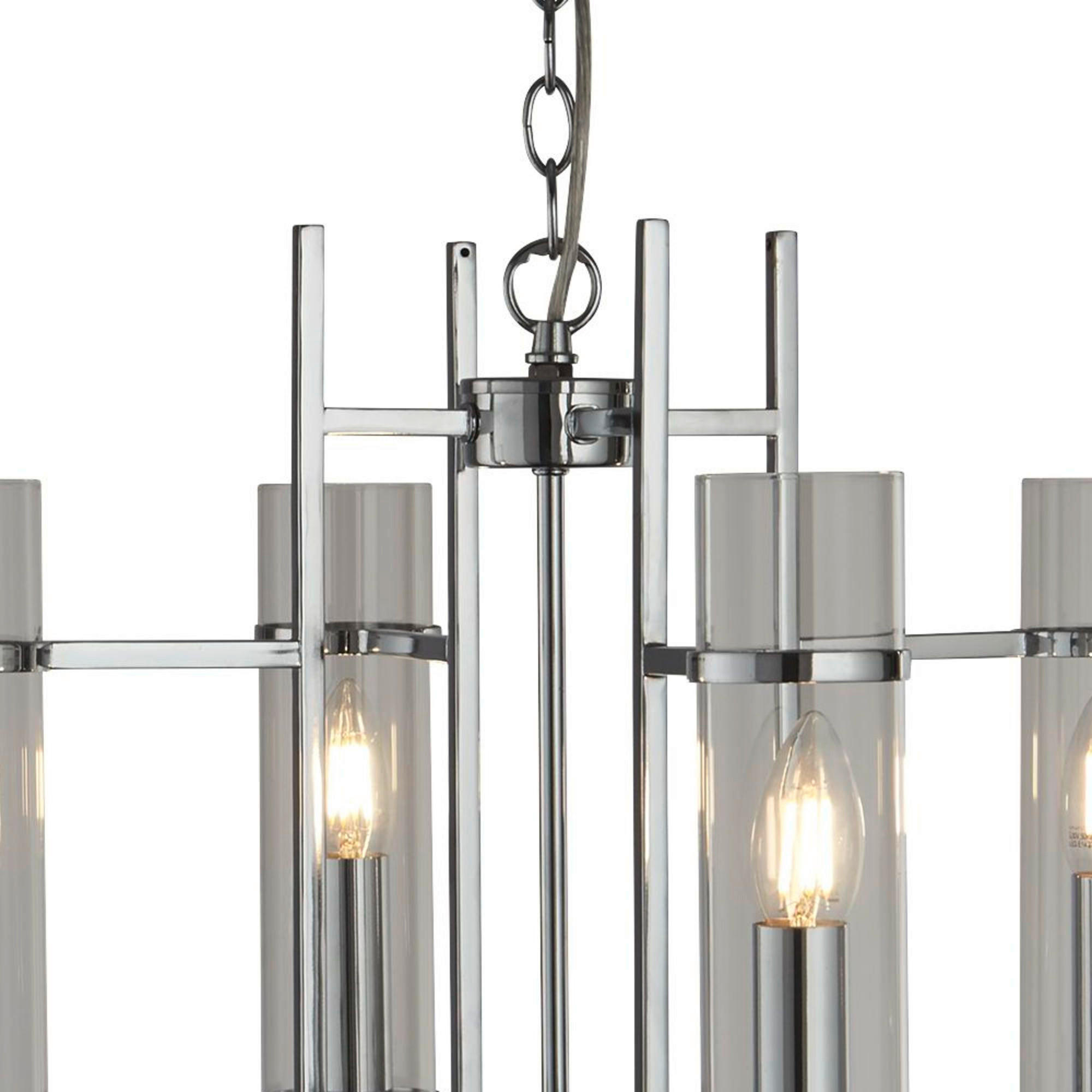 VISEČA SVETILKA  Milo Pendant   49/49/42-92 cm        60 W E14 - barve kroma, Design, kovina/steklo (49/49/42-92cm)