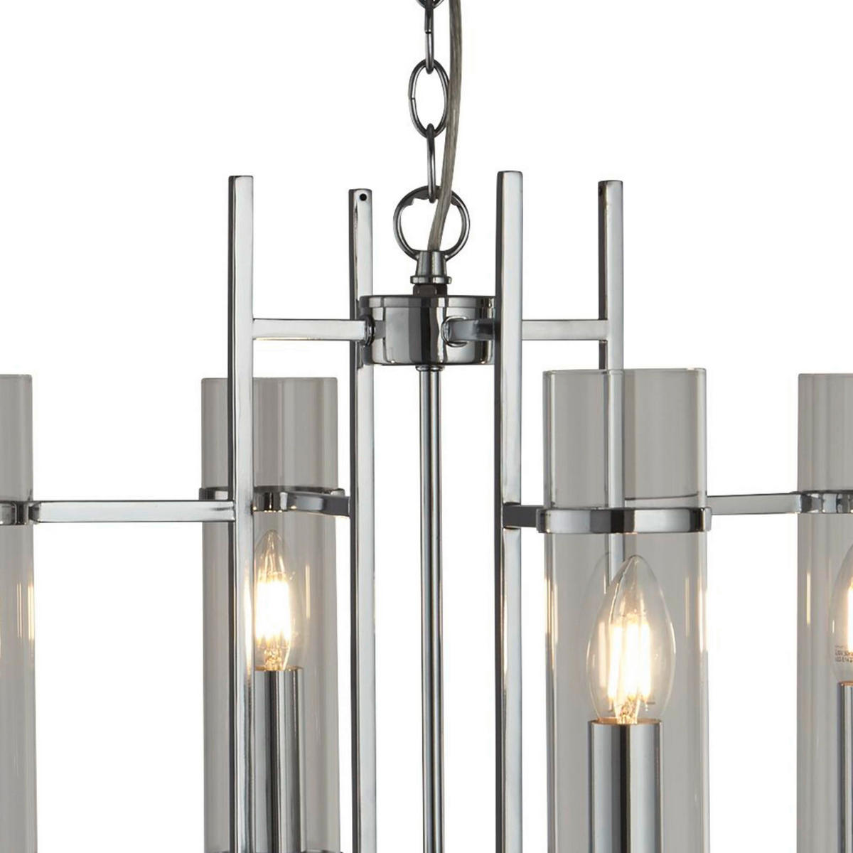 VISEČA SVETILKA  Milo Pendant   49/49/42-92 cm        60 W E14 - barve kroma, Design, kovina/steklo (49/49/42-92cm)