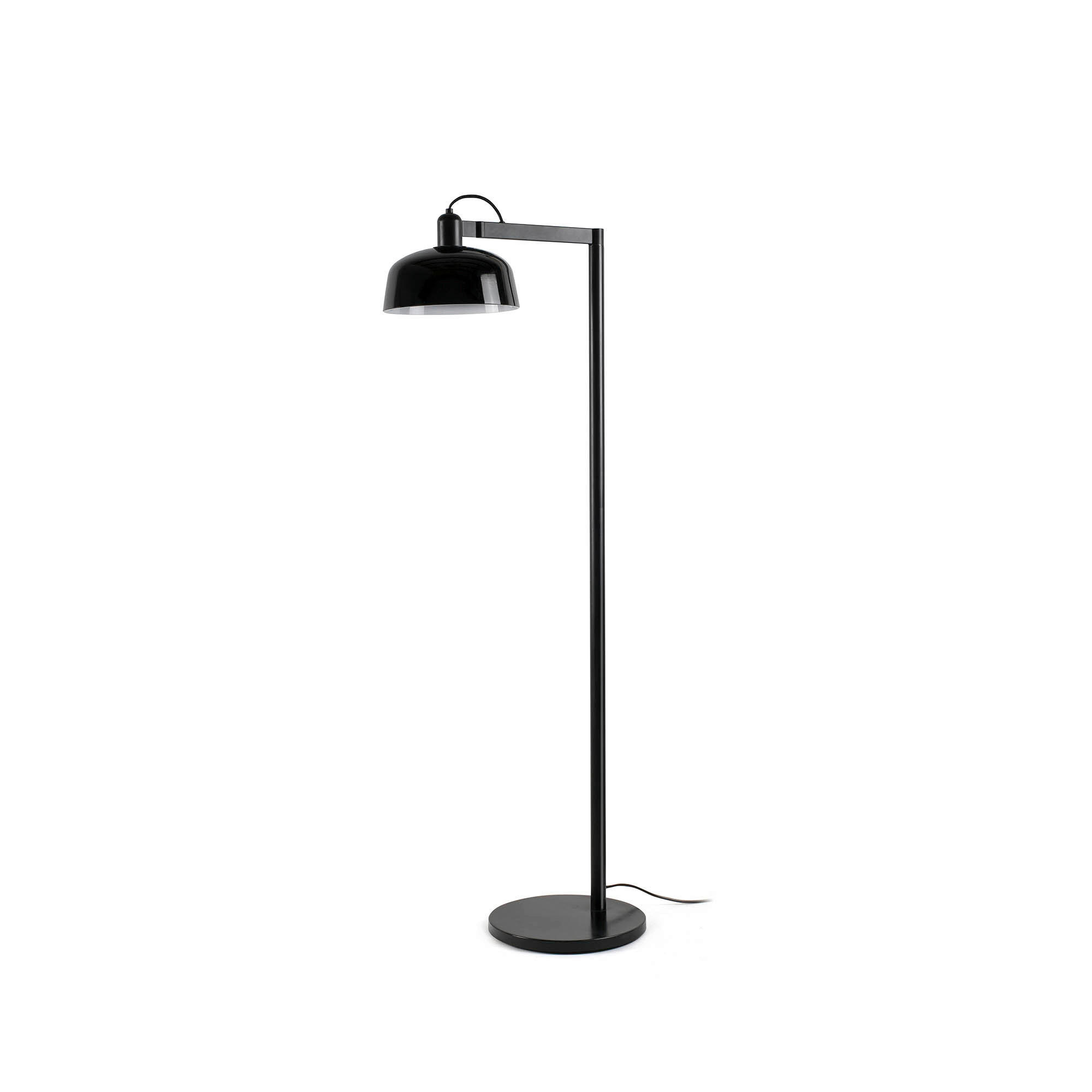 STEHLEUCHTE 30/47.4/148 cm   - Schwarz, Design, Glas/Metall (30/47.4/148cm)