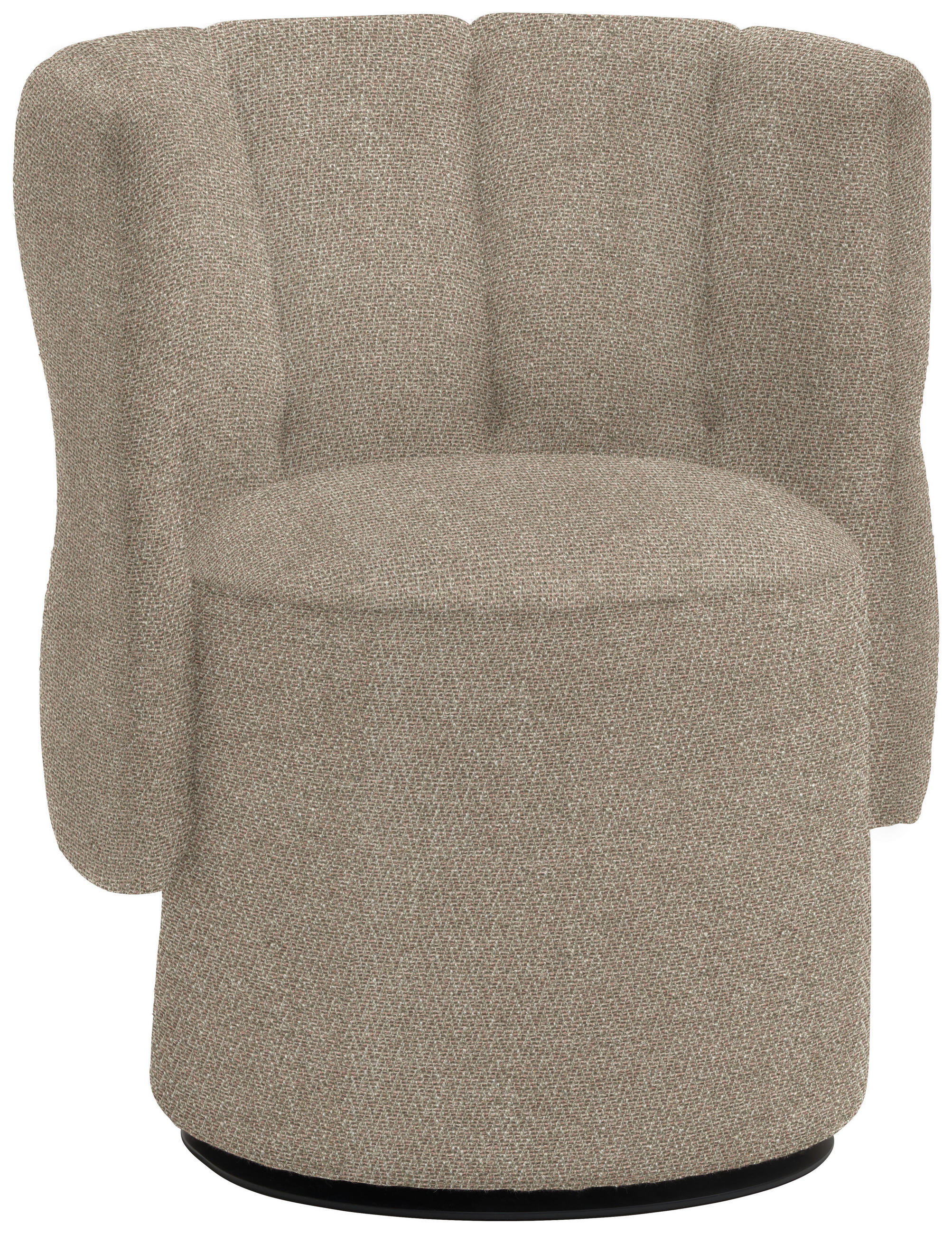 COCKTAILSESSEL Webstoff Braun, Hellrosa  - Hellrosa/Schwarz, Design, Holz/Textil (73/82/62cm) - Belluti