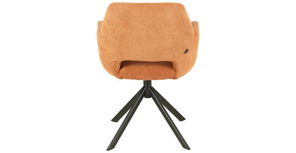 ARMLEHNSTUHL in Eisen Webstoff - Schwarz/Braun, Design, Textil/Metall (55/88/61cm) - Novel