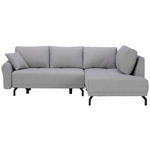 ECKSOFA Grau Webstoff  - Schwarz/Grau, Design, Textil/Metall (250/191cm) - Carryhome