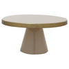TORTENPLATTE - Beige/Goldfarben, Trend, Metall (21/14cm) - Kayoom
