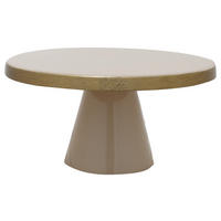 TORTENPLATTE - Beige/Goldfarben, Trend, Metall (21/14cm) - Kayoom