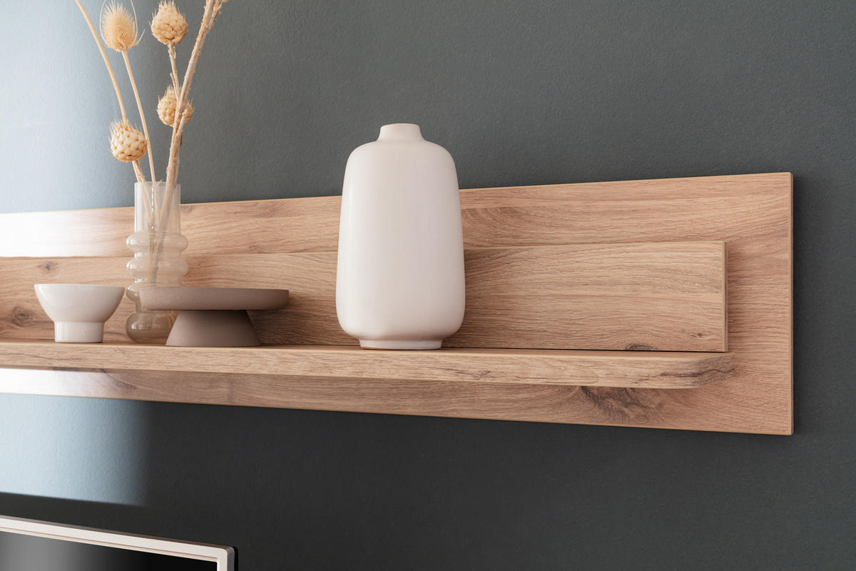 WANDBOARD in 150/24/19 cm Eichefarben  - Eichefarben, Design, Holzwerkstoff (150/24/19cm) - Livetastic