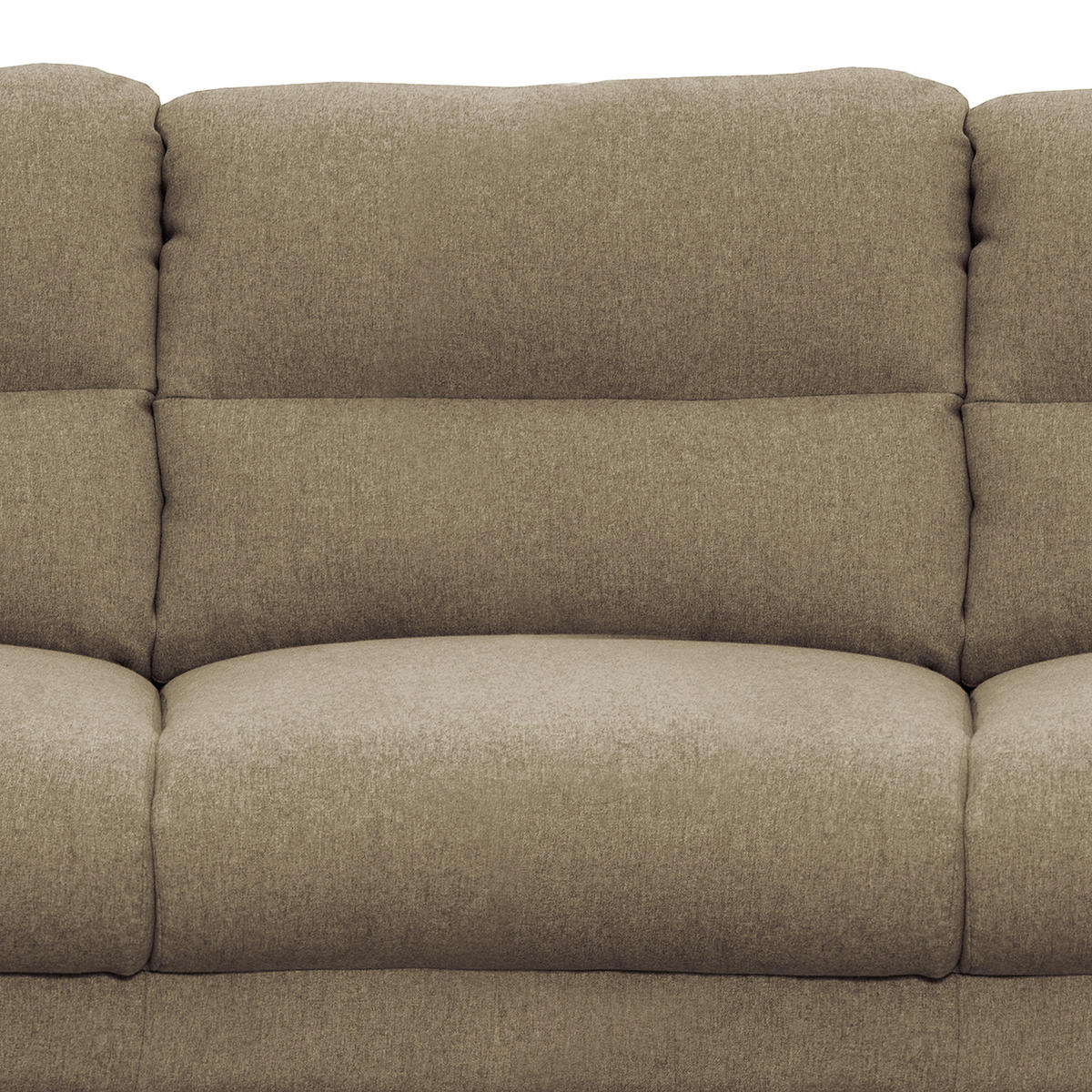 3-SITZER-SOFA Webstoff Braun  - Schwarz/Braun, Design, Holz/Textil (209/87/88cm) - Livetastic