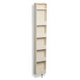 SCHUHSCHRANK  in 29/175/12 cm  - Creme, Design, Glas/Metall (29/175/12cm) - Xora