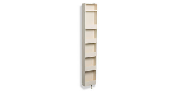 SCHUHSCHRANK  in 29/175/12 cm  - Creme, Design, Glas/Metall (29/175/12cm) - Xora