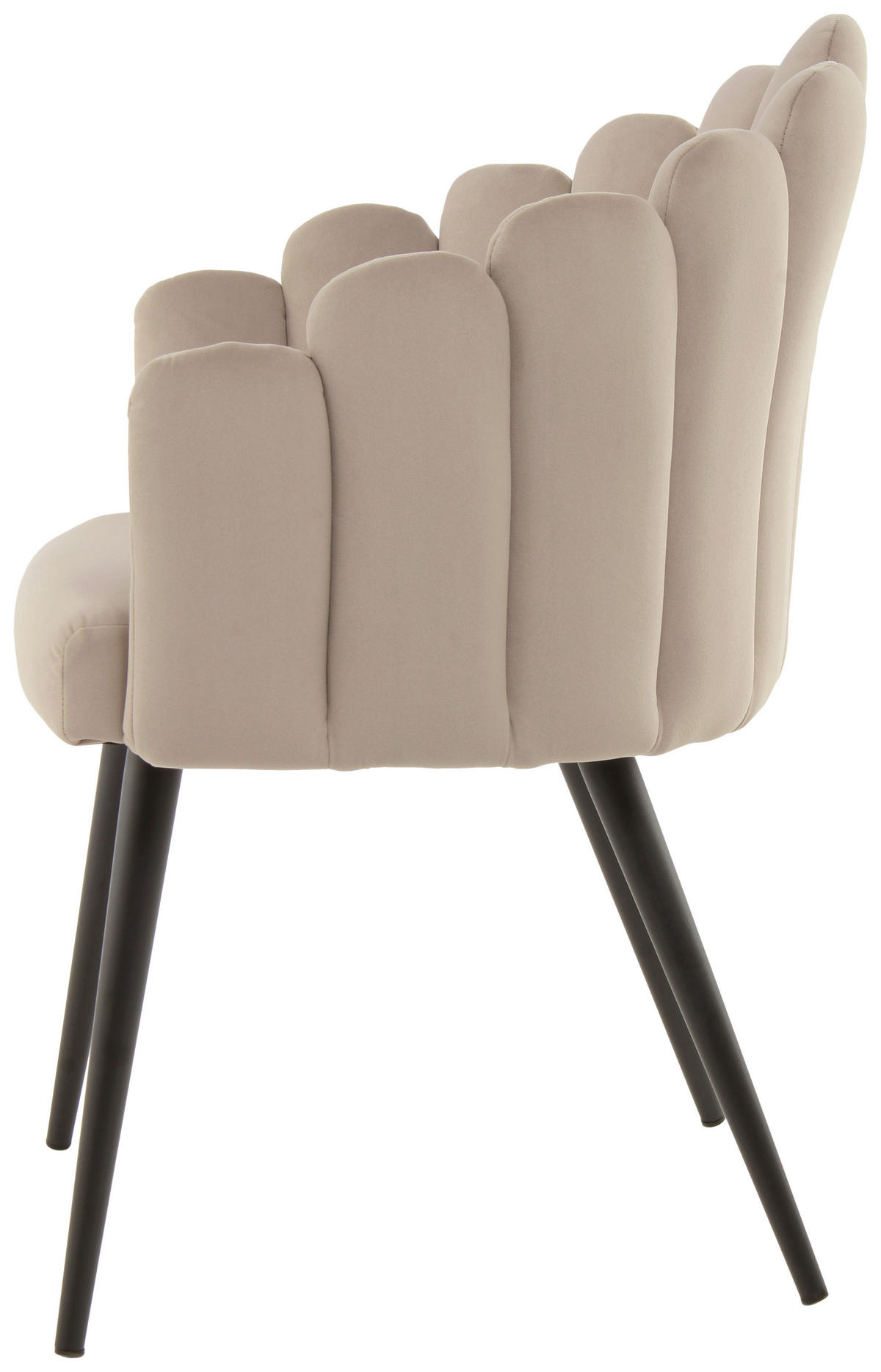 STOLIČKA S PODRÚČKAMI, zamat, béžová - čierna/béžová, Modern, kov/textil (61/85/58cm) - MID.YOU