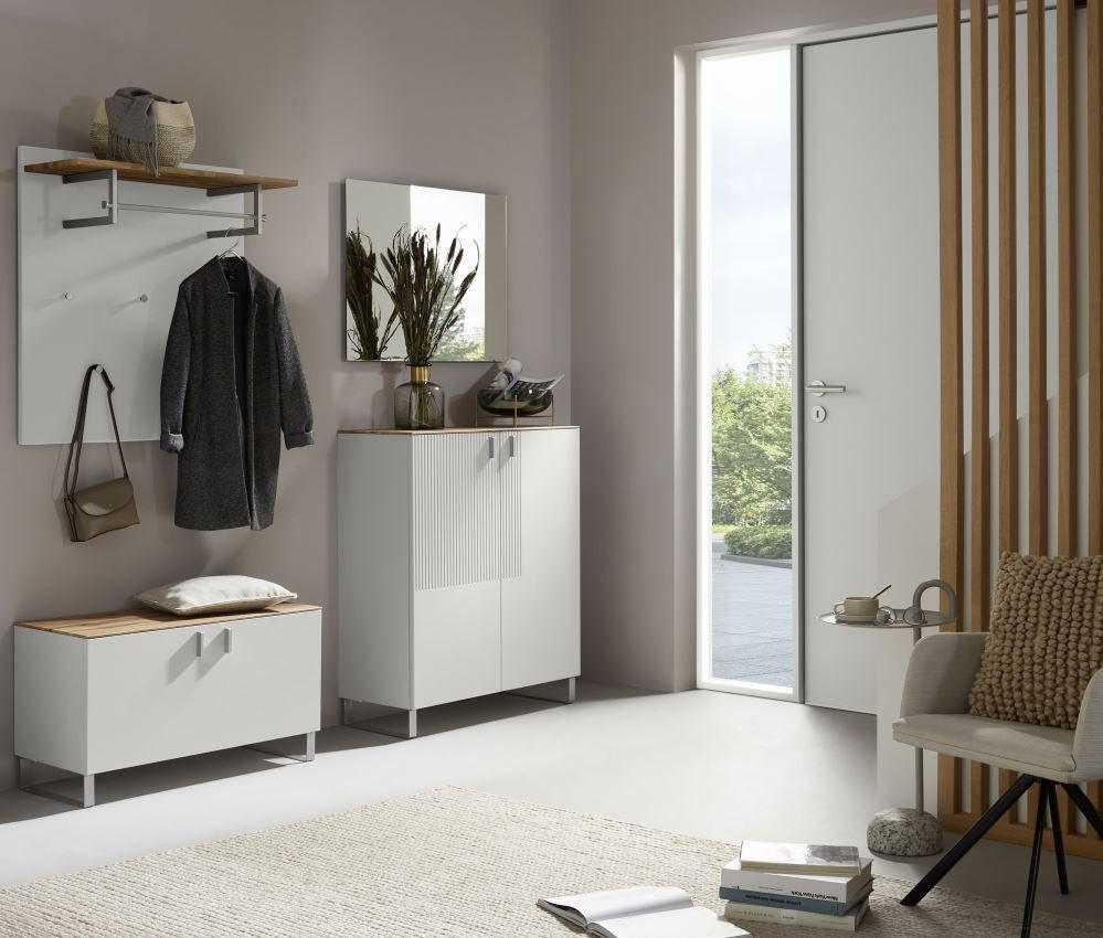 GARDEROBE 4-teilig  in 200/192/36 cm  - Sandfarben/Eichefarben, Design, Holz/Holzwerkstoff (200/192/36cm) - Dieter Knoll