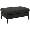 HOCKER in Textil Graphitfarben  - Schwarz/Graphitfarben, Modern, Textil/Metall (100/43/69cm) - Trendmanufaktur