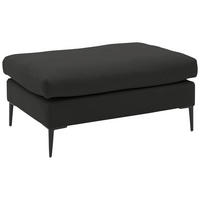 HOCKER in Textil Graphitfarben  - Schwarz/Graphitfarben, Modern, Textil/Metall (100/43/69cm) - Trendmanufaktur
