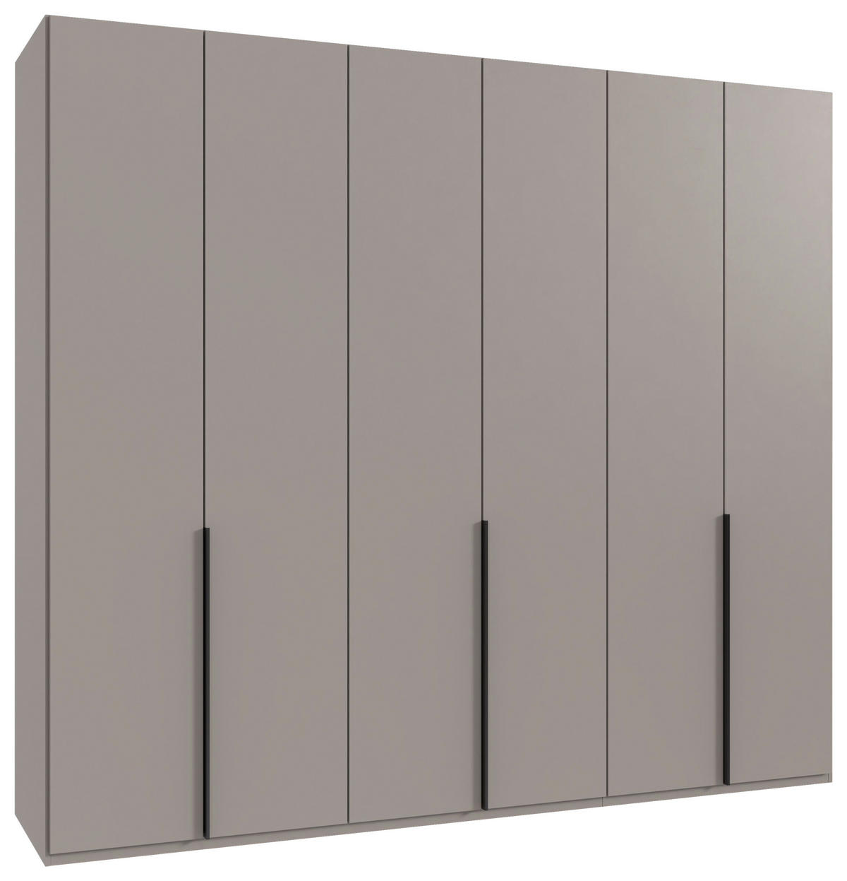 DREHTÜRENSCHRANK in Grau, Sahara  - Schwarz/Grau, Modern, Holzwerkstoff/Metall (270/236/58cm) - MID.YOU