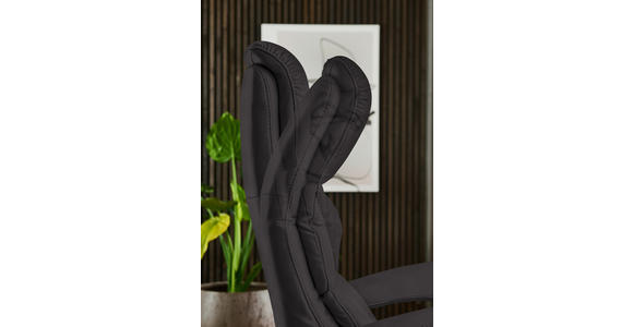 RELAXSESSEL in Leder Dunkelbraun  - Edelstahlfarben/Dunkelbraun, Design, Leder/Metall (76/119/86cm) - Dieter Knoll