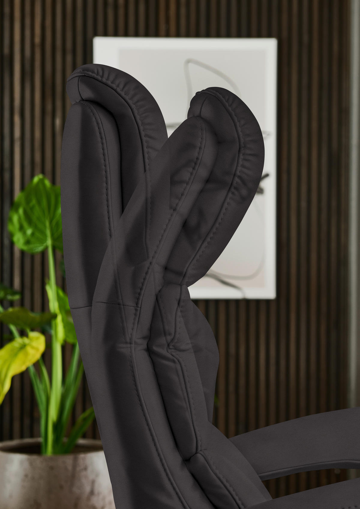 RELAXSESSEL in Leder Dunkelbraun  - Edelstahlfarben/Dunkelbraun, Design, Leder/Metall (76/119/86cm) - Dieter Knoll