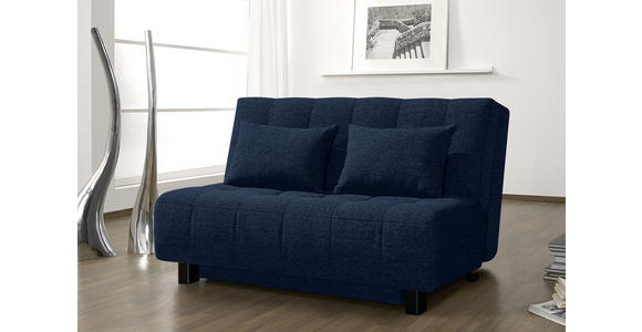 SCHLAFSOFA Dunkelblau - Schwarz/Dunkelblau, Design, Textil/Metall (145/92/102cm) - Novel