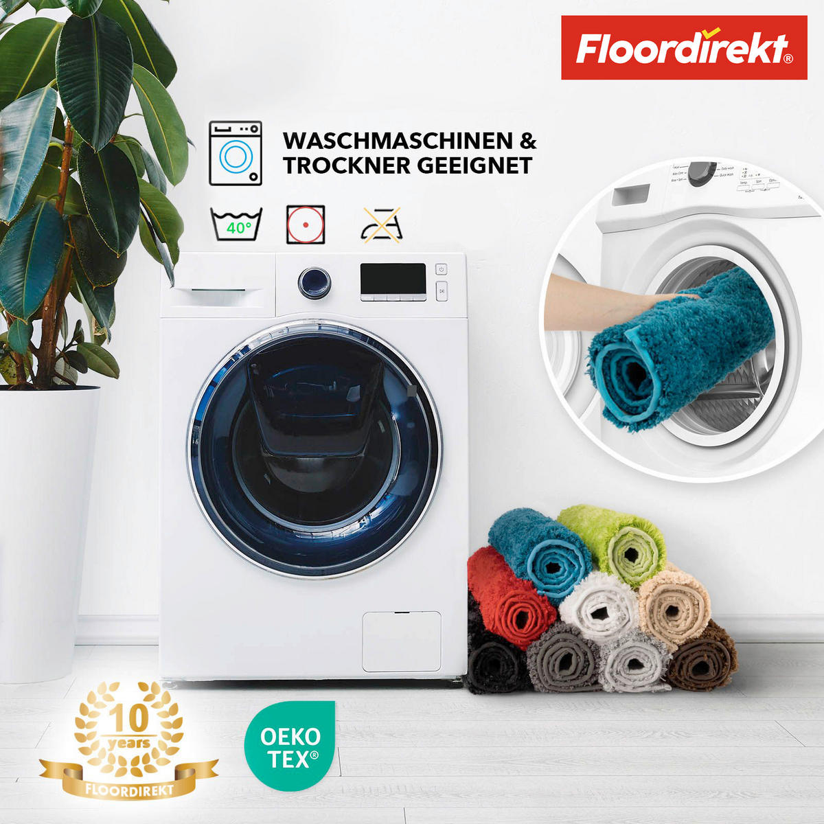 BADEMATTE Maris Türkis 40/60 cm  - Türkis, Basics, Kunststoff/Textil (40/60cm) - Floordirekt