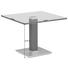 BEISTELLTISCH in Metall, Glas 60/60/46-65 cm - Edelstahlfarben/Grau, Design, Glas/Kunststoff (60/60/46-65cm) BEISTELLTISCH in Metall, Glas 60/60/46-65 cm - Edelstahlfarben/Grau, Design, Glas/Kunststoff (60/60/46-65cm)
