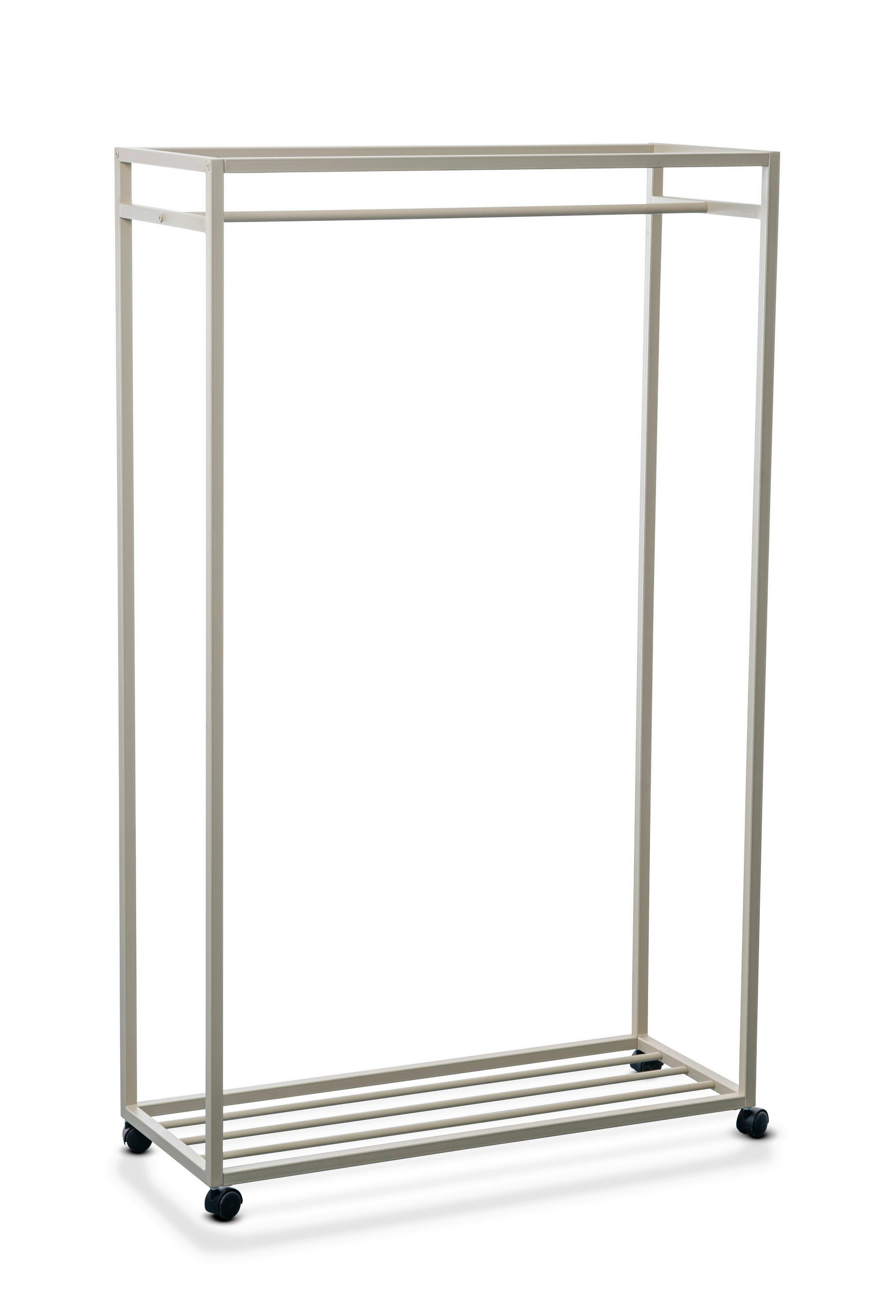 KLEIDERWAGEN in Creme 90/150/35 cm - Creme, Basics, Kunststoff/Metall (90/150/35cm)