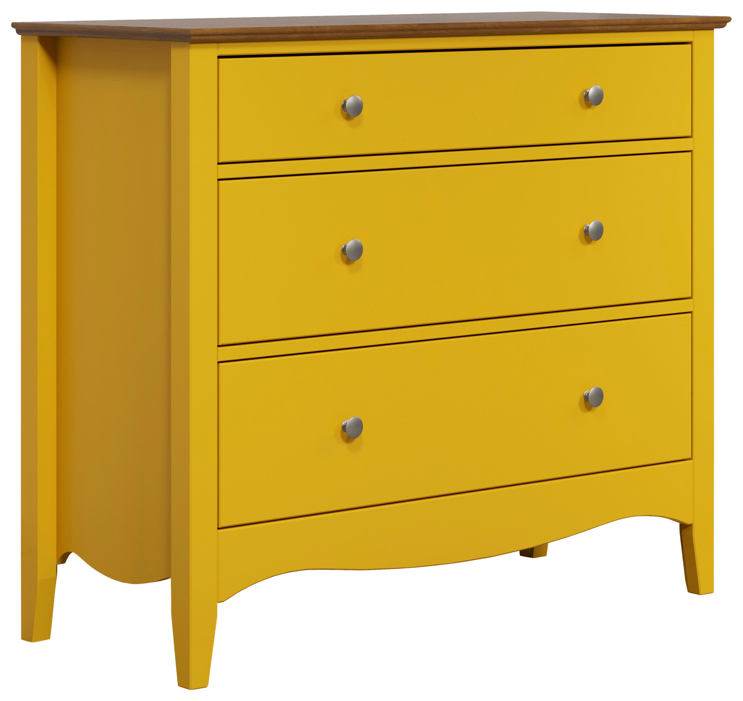 KOMMODE  in 100/86/42 cm  - Gelb/Dunkelbraun, LIFESTYLE, Holz/Holzwerkstoff (100/86/42cm) - Landscape