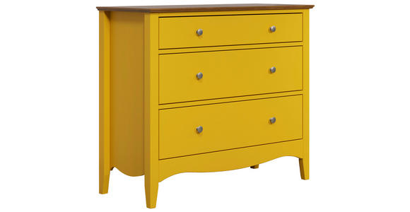 KOMMODE in 100/86/42 cm - Gelb/Dunkelbraun, LIFESTYLE, Holz/Holzwerkstoff (100/86/42cm) - Landscape