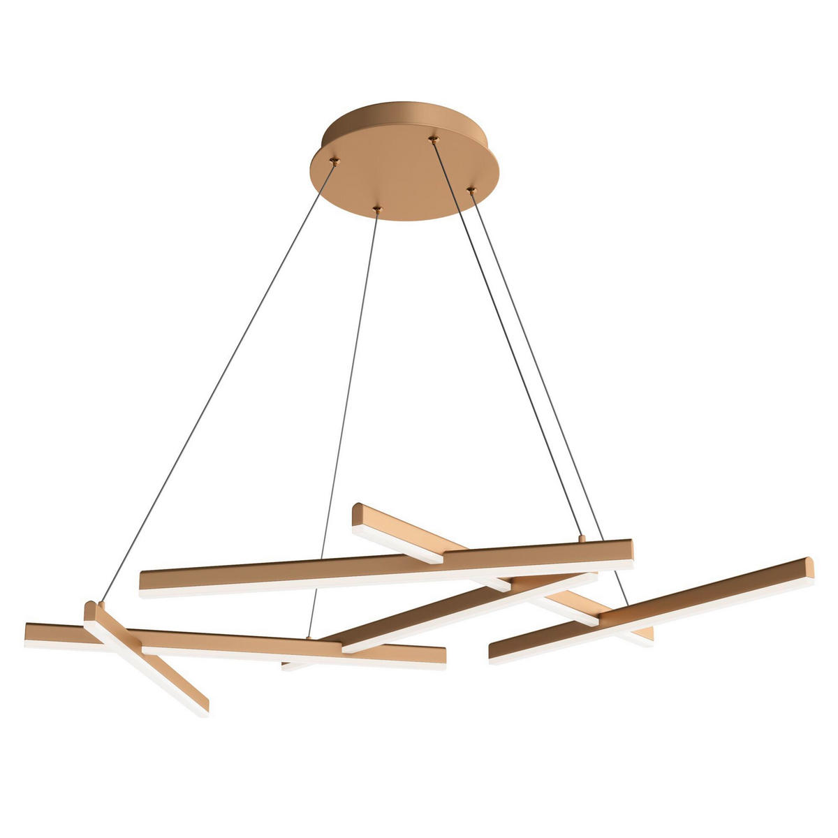 PENDELLEUCHTE 101/66/5,5 cm    - Goldfarben, Trend, Kunststoff/Metall (101/66/5,5cm) - MAYTONI
