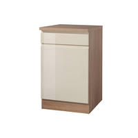 KÜCHENUNTERSCHRANK CARDIFF B: 50 CM CREME/SONOMA - Creme/Sonoma Eiche, Basics, Holzwerkstoff (50/85/60cm) - Held