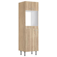 GERÄTEUMBAUSCHRANK 60/211,8/58,1 cm  in Wildeiche  - Wildeiche/Edelstahlfarben, Basics, Holzwerkstoff/Metall (60/211,8/58,1cm) - Optifit