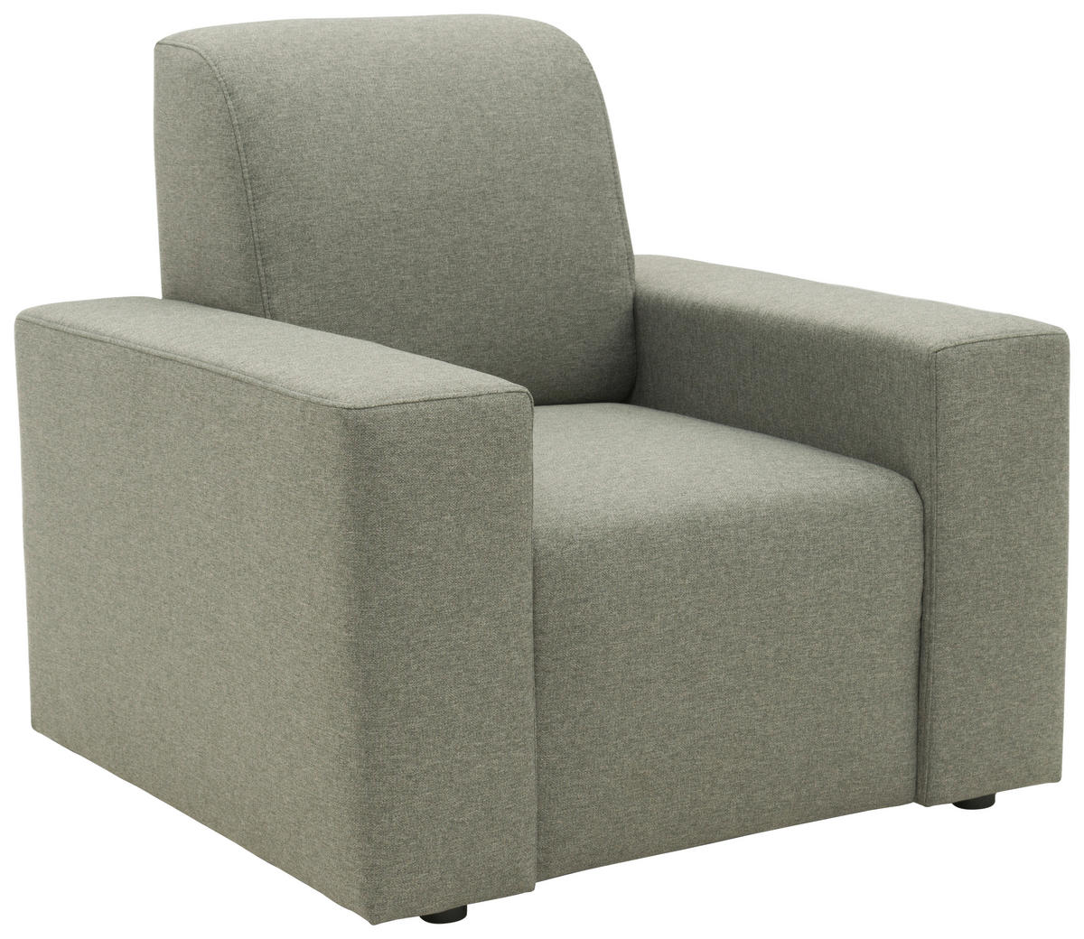 SESSEL in Webstoff Graubraun  - Graubraun/Schwarz, Design, Kunststoff/Textil (93/88/88cm) - LOOKS by W.Joop