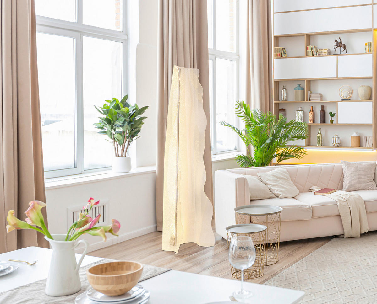 LED-STEHLEUCHTE 30/47/150 cm    - Klar, Design, Kunststoff/Metall (30/47/150cm) - Globo