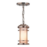 AUSSENHÄNGELEUCHTE - Edelstahlfarben, Konventionell, Glas/Metall (13.4/39.1 cm) - Elstead Lighting