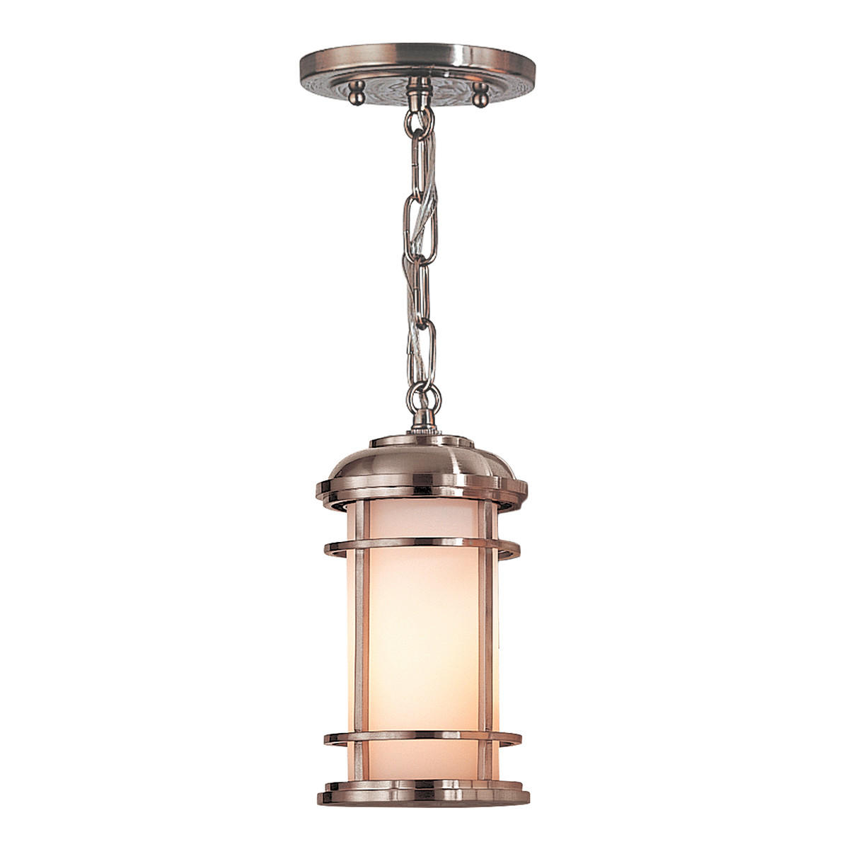AUSSENHÄNGELEUCHTE - Edelstahlfarben, Konventionell, Glas/Metall (13.4/39.1 cm) - Elstead Lighting