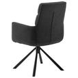 ARMLEHNSTUHL  in Stahl Webstoff  - Anthrazit/Schwarz, Design, Textil/Metall (61/90/64cm) - Dieter Knoll