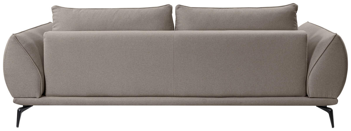 3-SITZER-SOFA in Webstoff Hellbraun  - Hellbraun/Creme, Modern, Textil/Metall (249/86/118cm) - MID.YOU