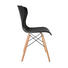 STUHL Schwarz - Buchefarben/Schwarz, Design, Holz/Kunststoff (51/44/79cm)