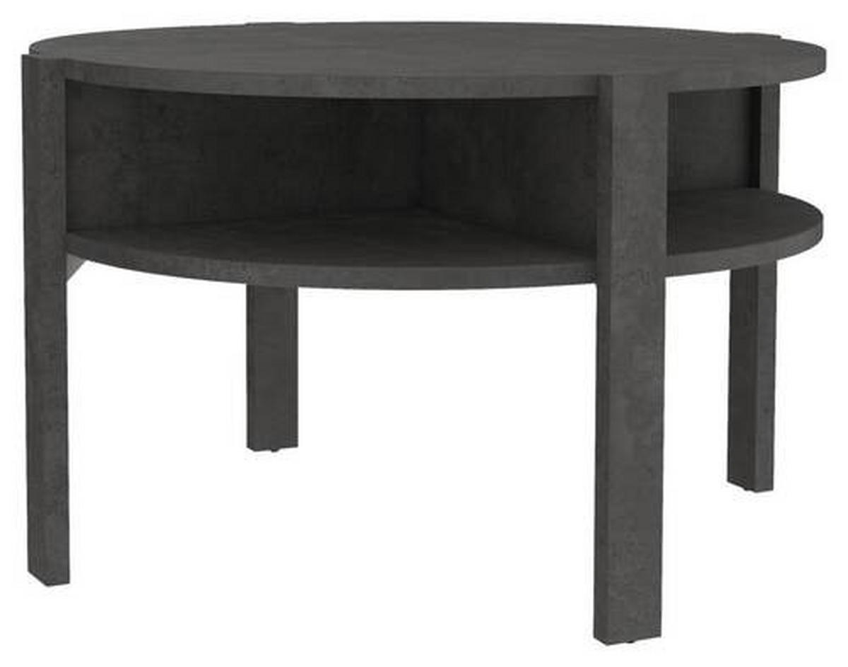 COUCHTISCH 74,4/74,4/45,5 cm rund Grau  - Dunkelgrau/Grau, MODERN, Holzwerkstoff (74,4/74,4/45,5cm) - Carryhome