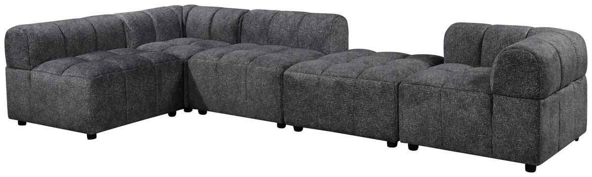 ECKSOFA einzeln stellbar  Anthrazit Struktur  - Anthrazit/Schwarz, Design, Holz/Kunststoff (336/70/168cm) - MID.YOU