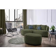 ECKSOFA  in Chenille Grün  166/235 cm  - Blau/Schwarz, MODERN, Kunststoff/Textil (166/235cm) - Hom`in