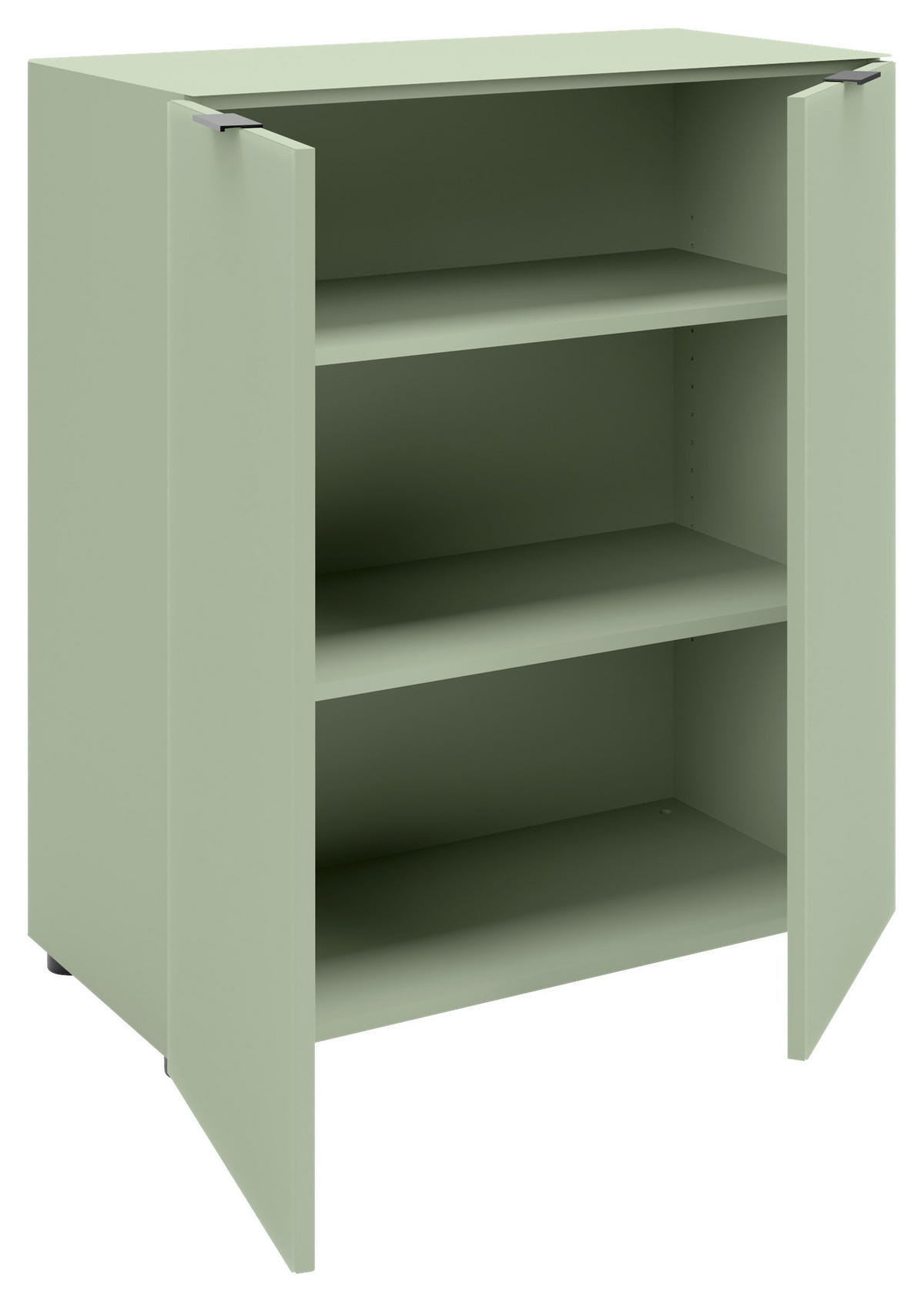 KOMMODE , 80/93/40 cm,  - Salbeigrün/Schwarz, Basics, Glas/Holzwerkstoff (80/93/40cm) - Novel