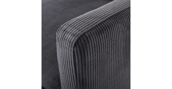 2-SITZER-SOFA  in Cord Anthrazit  - Anthrazit/Schwarz, Design, Holz/Textil (175/64/85cm) - Ambia Home