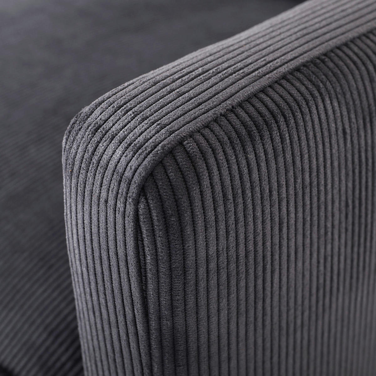 2-SITS SOFFA i trä, textil antracit  - svart/antracit, Design, metall/trä (175/64/85cm) - MID.YOU