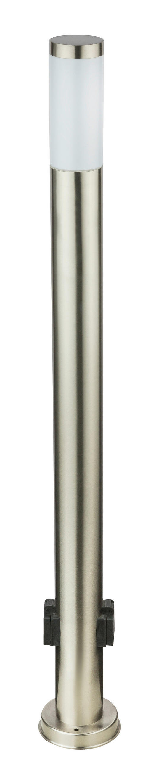 VÄGLAMPA - stålfärgad/opal, Design, metall/plast (13,1/110cm) - Globo
