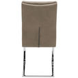 SCHWINGSTUHL  in Stahl Mikrofaser  - Taupe/Chromfarben, Design, Textil/Metall (47/100/64cm) - Novel