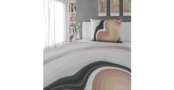 BETTWÄSCHE CUBY Satin 140/200 cm  - Taupe, KONVENTIONELL, Textil (140/200cm) - Novel
