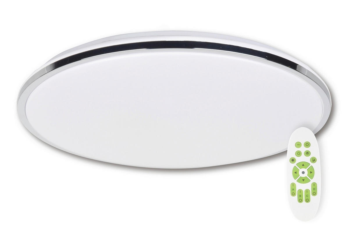 STROPNÍ LED SVÍTIDLO, 49/49/6.5 cm - barvy stříbra, Design, kov/plast (49/49/6.5cm)